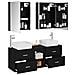 Set di mobili per il bagno 5 pcs Rovere Nero - Foto miniatura 3