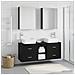 Set di mobili per il bagno 5 pcs Rovere Nero - Foto miniatura 4