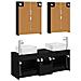 Set di mobili per il bagno 5 pcs Rovere Nero - Foto miniatura 8