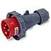 Spina dritta industriale IEC 16A ROSSA - Foto miniatura 2