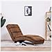 Poltrona Relax Marrone In Pelle Scamosciata Artificiale - Foto miniatura 1