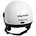 Casco Jet Scooter Moto Ece 22 Doppia Visiera Parasole Bianco S - Foto miniatura 3