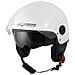 Casco Jet Scooter Moto Ece 22 Doppia Visiera Parasole Bianco S - Foto miniatura 5