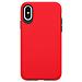 Custodia Compatibile Con Apple Iphone X / Xs In Rosso Garofano - Outdoor Coperchio Protettivo Ibrido Con Superficie Antiscivolo Extra Grip Con Design A Triangolo In Silicone E Plastica - Foto miniatura 8