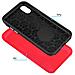 Custodia Compatibile Con Apple Iphone X / Xs In Rosso Garofano - Outdoor Coperchio Protettivo Ibrido Con Superficie Antiscivolo Extra Grip Con Design A Triangolo In Silicone E Plastica - Foto miniatura 11