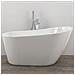 Vasca Da Bagno Freestanding Ovale Acrilico Bianco Lucido 3 Misure H 72 Cm *** Misure : L160xh72xp80 - Foto miniatura 2