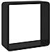 Mensole A Cubo Da Parete 3 Pz Nere In Mdf - Foto miniatura 7