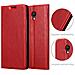 Cadorabo Custodia Compatibile Con Meizu M6s In Rosso Mela - Coperchio Protettiva Con Chiusura Magnetica, Funzione Stand E Tasca Per Le Carte - Foto miniatura 6