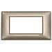 Placca 4 Moduli Serie Plana Colore Metallo Bronzo Metallizzato - 14654.70 - Foto miniatura 1