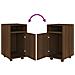 Mobiletto Con Ruote Rovere Marrone 33x38x60cm Legno Multistrato - Foto miniatura 7