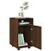 Mobiletto Con Ruote Rovere Marrone 33x38x60cm Legno Multistrato - Foto miniatura 9