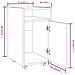Mobiletto Con Ruote Rovere Marrone 33x38x60cm Legno Multistrato - Foto miniatura 10