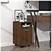 Mobiletto Con Ruote Rovere Marrone 33x38x60cm Legno Multistrato - Foto miniatura 1