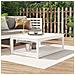 Tavolo Da Giardino Bianco 121x82,5x45 Cm Legno Massello Di Pino - Foto miniatura 1