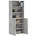 Credenza Grigio Cemento 69,5x34x180 Cm In Legno Multistrato - Foto miniatura 3