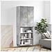 Credenza Grigio Cemento 69,5x34x180 Cm In Legno Multistrato - Foto miniatura 1