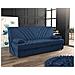 Divano Letto Ramon, Divano Letto Contenitore A 3 Posti Con 2 Cuscini Inclusi, Sofà Da Soggiorno In Tessuto Imbottito Con Apertura Click-clack, 181x81h88 Cm, Blu - Foto miniatura 1
