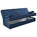 Divano Letto Ramon, Divano Letto Contenitore A 3 Posti Con 2 Cuscini Inclusi, Sofà Da Soggiorno In Tessuto Imbottito Con Apertura Click-clack, 181x81h88 Cm, Blu - Foto miniatura 3