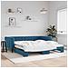 Divano Letto Con Letto Estraibile Blu 100x200 Cm In Velluto - Foto miniatura 1