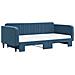 Divano Letto Estraibile Con Materassi Blu 100x200 Cm Velluto - Foto miniatura 5