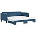 Divano Letto Estraibile Con Materassi Blu 100x200 Cm Velluto - Foto miniatura 1