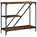 Tavolino Consolle Rovere Fumo 88,5x30x75cm In Legno Multistrato - Foto miniatura 2