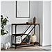 Tavolino Consolle Rovere Fumo 88,5x30x75cm In Legno Multistrato - Foto miniatura 1