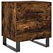Comodino Rovere Fumo 40x35x47,5 Cm In Legno Multistrato - Foto miniatura 2