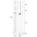 Mobile Alto Con Sacco Portabiancheria Pieghevole Mobiletto Bagno Scaffale Bianco 30x30x145cm Bzr123-w - Foto miniatura 3