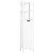 Mobile Alto Con Sacco Portabiancheria Pieghevole Mobiletto Bagno Scaffale Bianco 30x30x145cm Bzr123-w - Foto miniatura 1