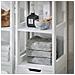 Mobile Alto Con Sacco Portabiancheria Pieghevole Mobiletto Bagno Scaffale Bianco 30x30x145cm Bzr123-w - Foto miniatura 2