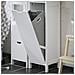 Mobile Alto Con Sacco Portabiancheria Pieghevole Mobiletto Bagno Scaffale Bianco 30x30x145cm Bzr123-w - Foto miniatura 4