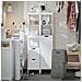 Mobile Alto Con Sacco Portabiancheria Pieghevole Mobiletto Bagno Scaffale Bianco 30x30x145cm Bzr123-w - Foto miniatura 5
