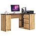 Scrivania ad angolo B20 destro, 1 anta e 3 cassetti, 155x85x77 cm, Colore Quercia Craft - Foto miniatura 1