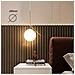 Lampada Da Soffitto Con Sfera Di Vetro Attacco G9 Lampadario Sospeso Oro Ip20 - Foto miniatura 1