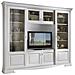 Libreria Porta Tv In Legno Scorrevoli Bianco 281x42x240 - Foto miniatura 1