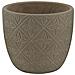 Vaso Basso Tondo Da Giardino In Fibra Di Argilla Marrone 16x16x14 Cm Tarassaco - Foto miniatura 1