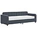 Divano Letto Con Materasso Grigio Scuro 80x200 Cm In Velluto - Foto miniatura 2