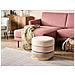 Pouf Louin Velluto Beige - Foto miniatura 1