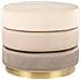 Pouf Louin Velluto Beige - Foto miniatura 2