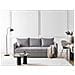 Divano Letto 3 Posti Holsen Tessuto Grigio Con Contenitore - Foto miniatura 1