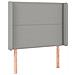 Letto a Molle Materasso e LED Grigio Chiaro 90x190 cm Tessuto - Foto miniatura 5