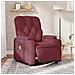 Poltrona Massaggiante Reclinabile Elettrica Rosso Vino Tessuto - Foto miniatura 1