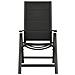 Sedie Giardino Pieghevoli 2 Pz Textilene E Alluminio Nere - Foto miniatura 3