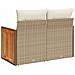 Divano Da Giardino Con Cuscini A 2 Posti Beige In Polyrattan - Foto miniatura 5