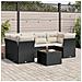 Set Divani da Giardino con Cuscini 7pz Nero Polyrattan - Foto miniatura 2