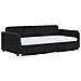 Divano Letto Estraibile con Cassetti Nero 90x190 cm in Velluto - Foto miniatura 3
