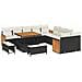 Set Divano da Giardino 13 pcs Nero e Crema 100 x 100 x 71 cm - Foto miniatura 1