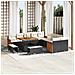 Set Divano da Giardino 13 pcs Nero e Crema 100 x 100 x 71 cm - Foto miniatura 2