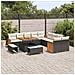 Set Divano da Giardino 13 pcs Nero e Crema 100 x 100 x 71 cm - Foto miniatura 3